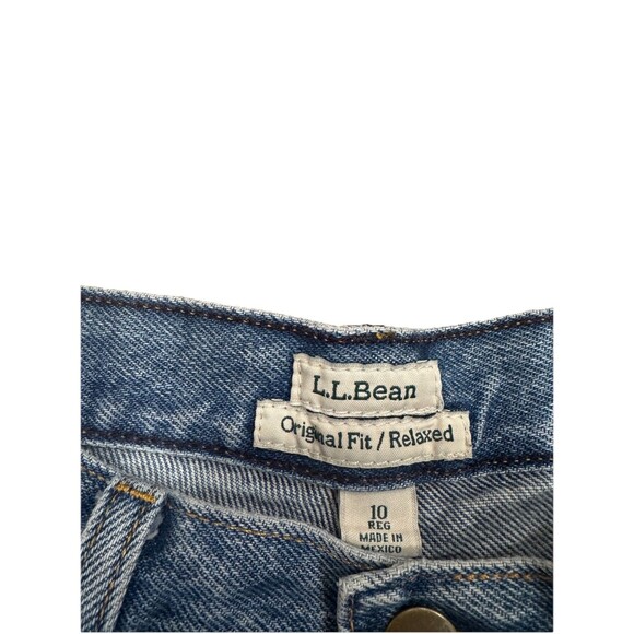 LL Bean Jeans Women’s 10 R Original Fit Relaxed Straight Leg Medium Wash Jeans - Picture 3 of 6